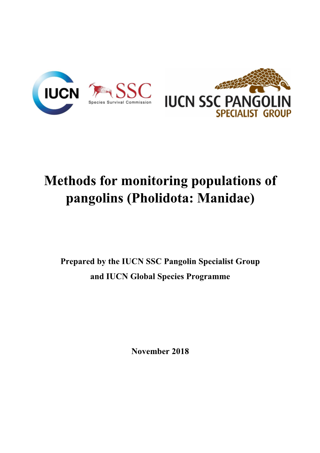 Methods for Monitoring Populations of Pangolins (Pholidota: Manidae)