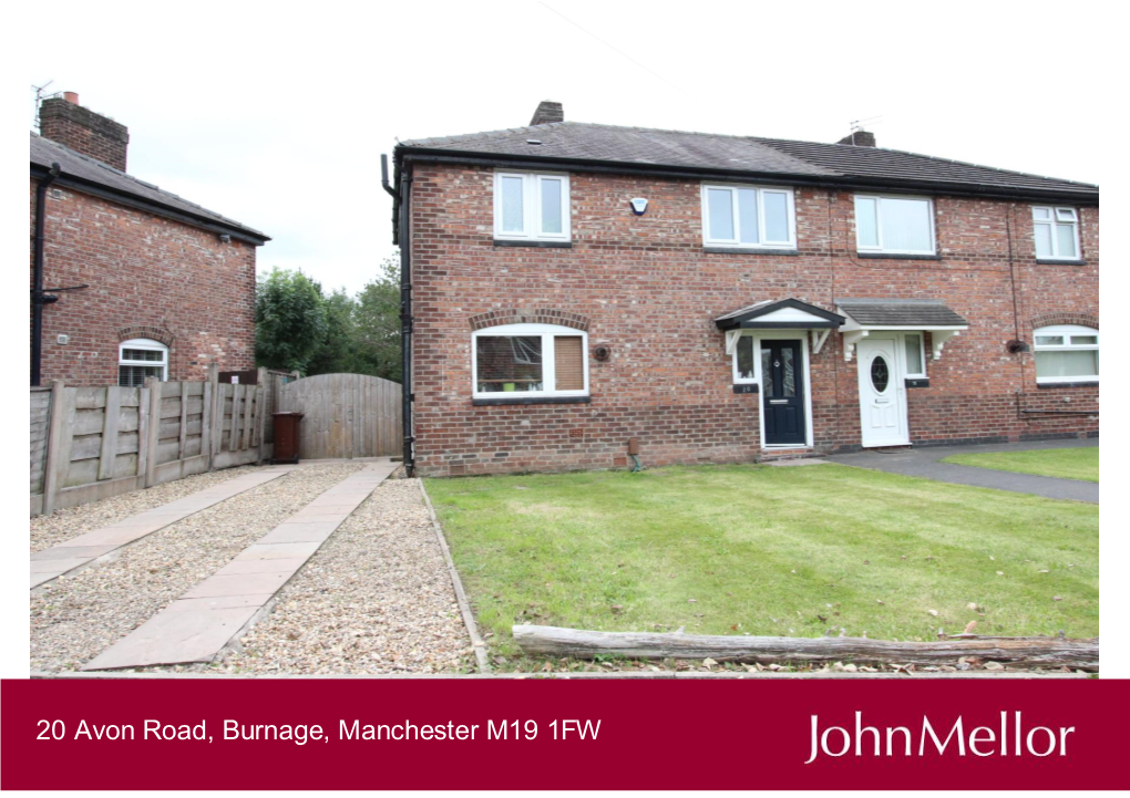 20 Avon Road, Burnage, Manchester M19 1FW Guide Price £250,000