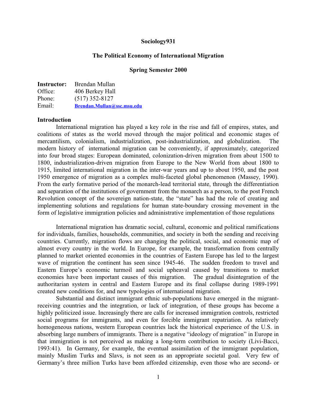 International Migration in the ECE Region