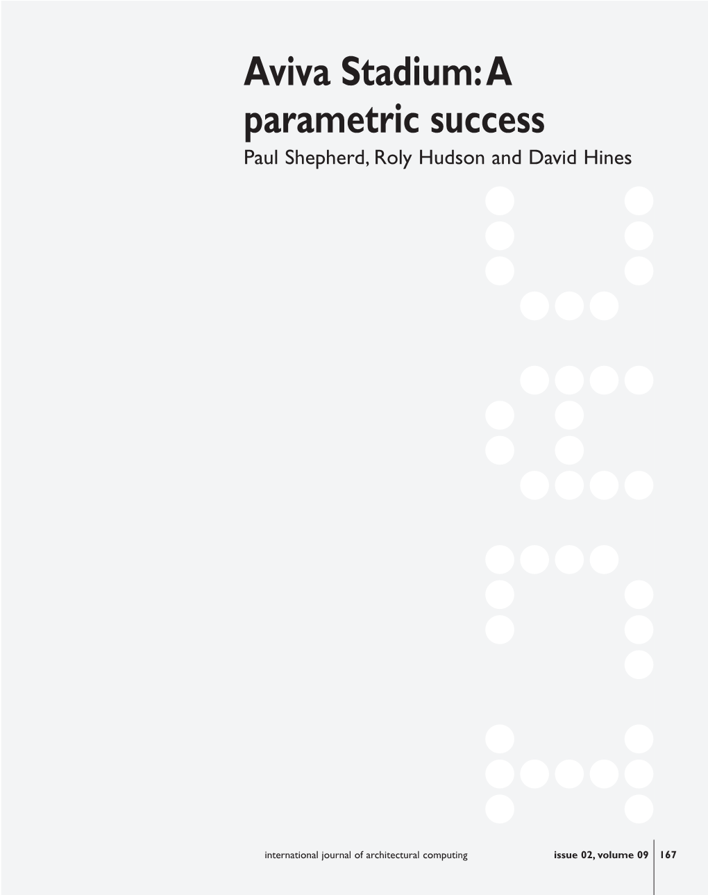 Aviva Stadium: a Parametric Success