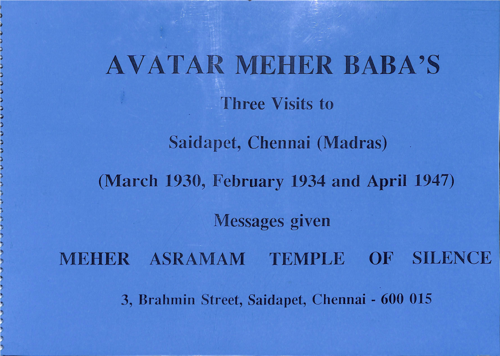 Avatar Meher Baba's