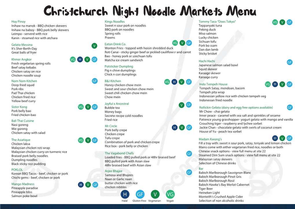 NNM Menu Chch