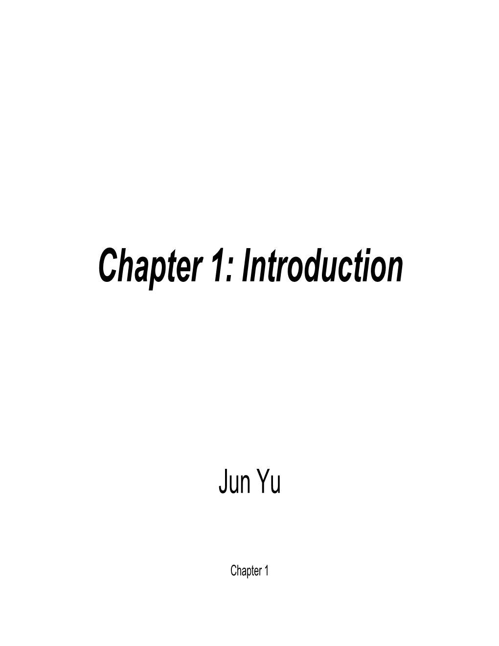 Chapter 1: Introduction