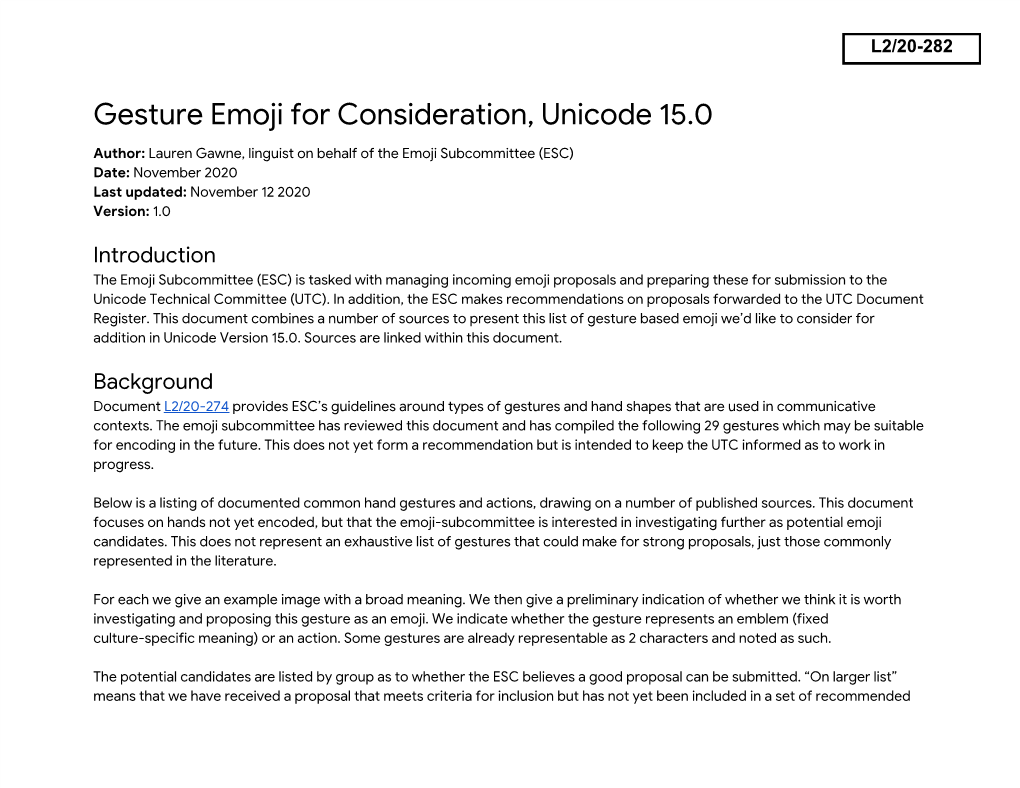 Gesture Emoji for Consideration, Unicode 15.0