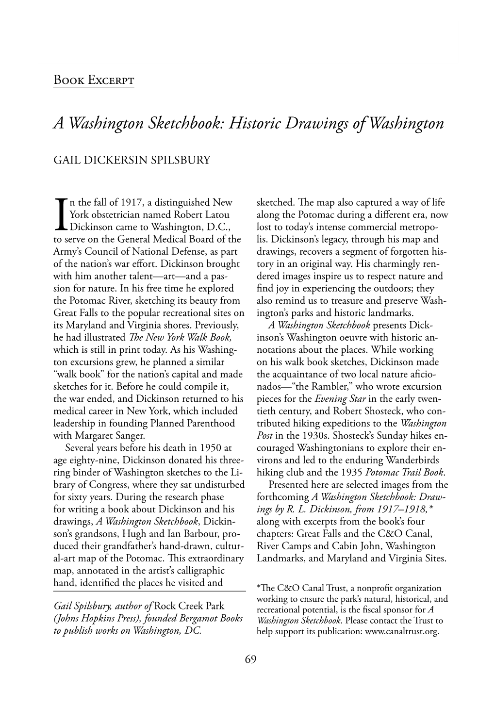 A Washington Sketchbook: Historic Drawings of Washington