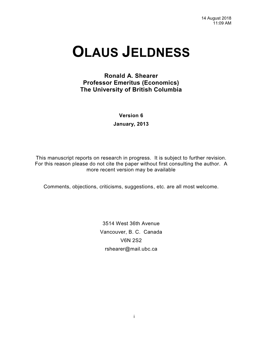 Olaus Jeldness