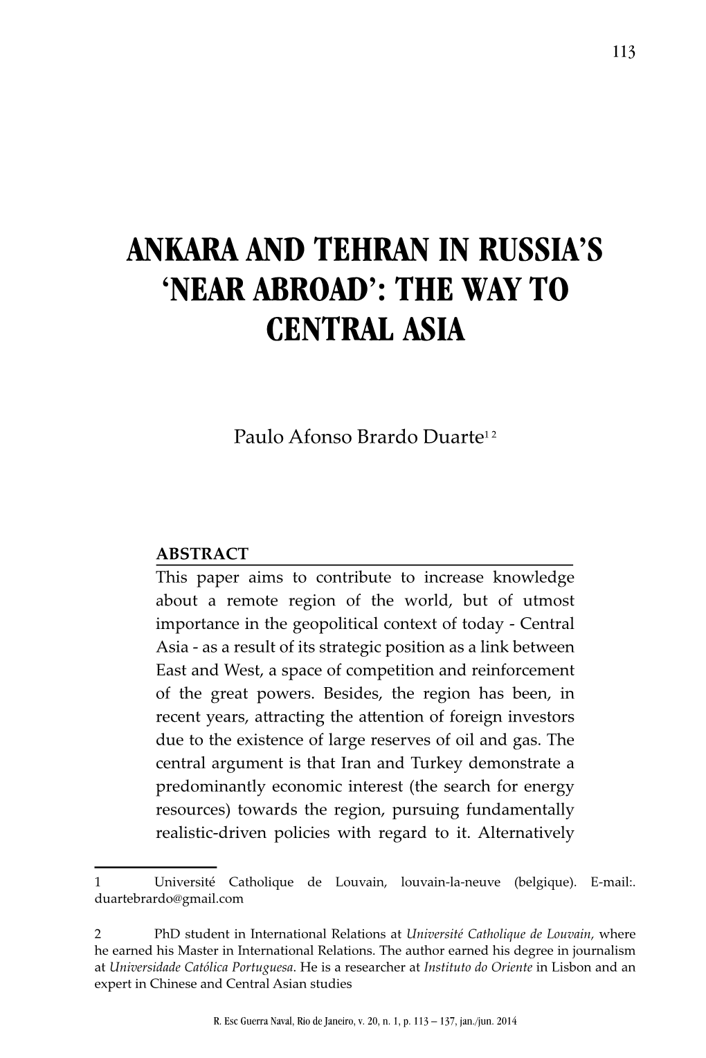 Ankara and Tehran in Russia's
