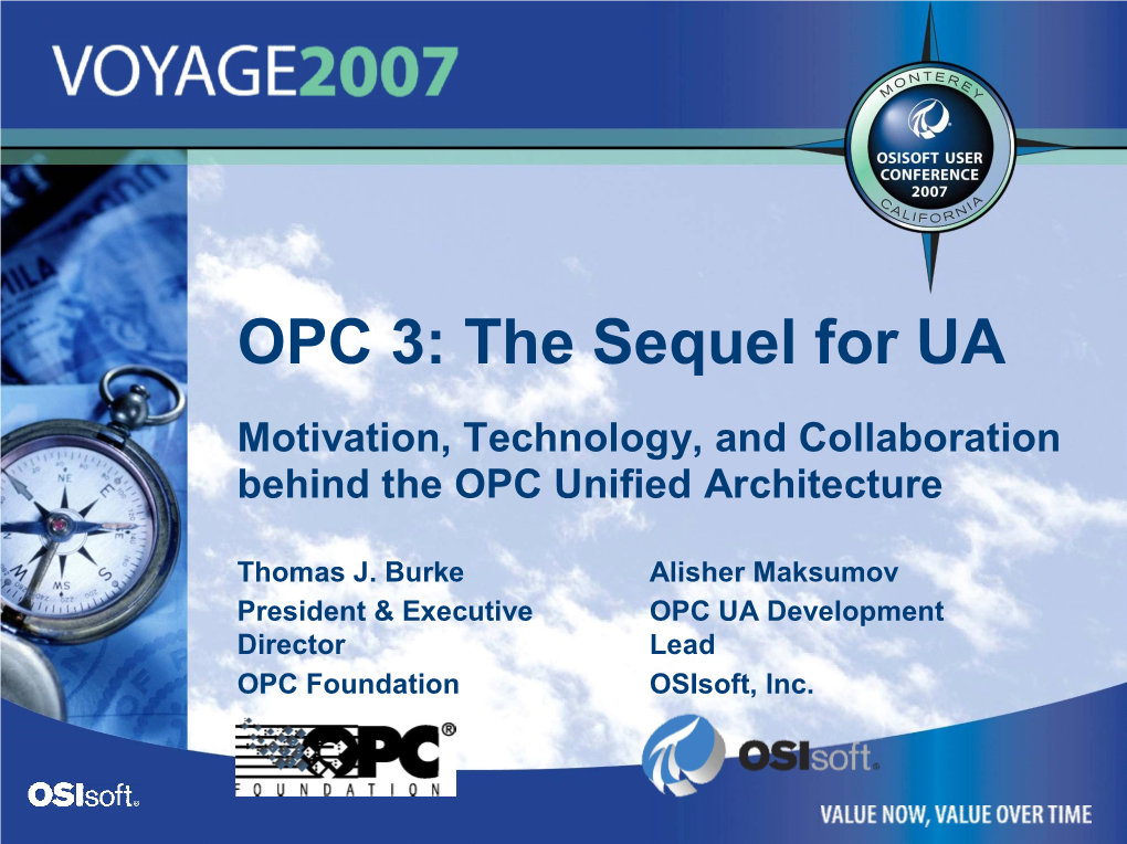 OPC 3: the Sequel for UA