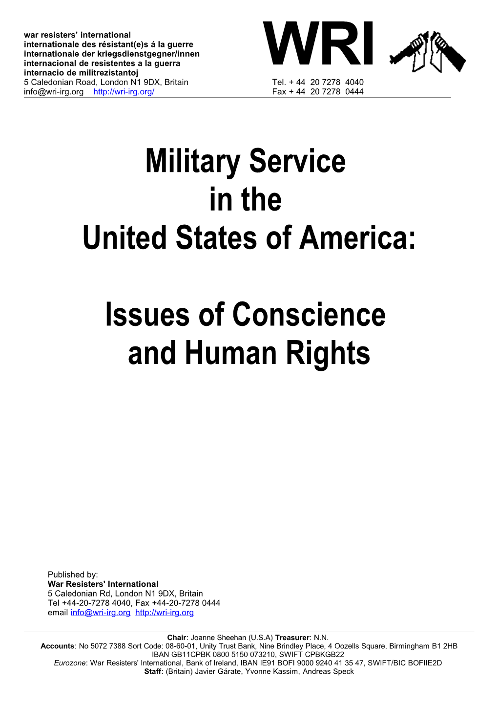 Military Service in the United States of America