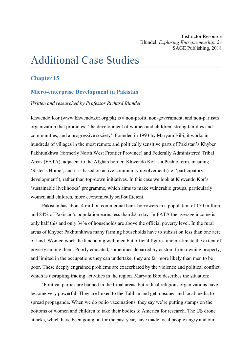 Additional Case Studies