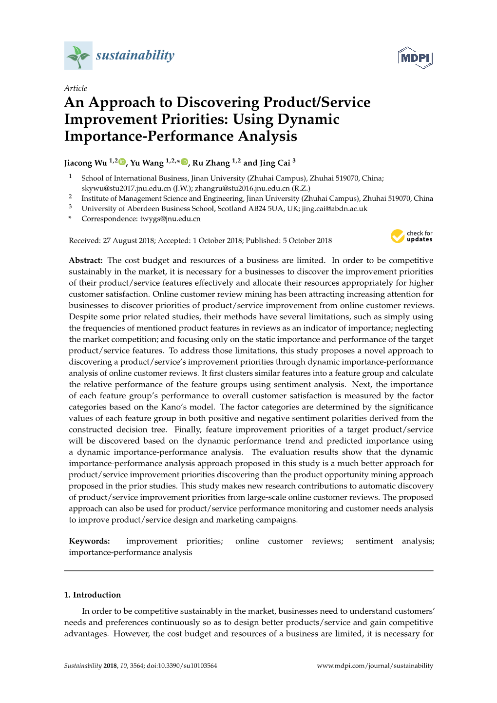 Using Dynamic Importance-Performance Analysis
