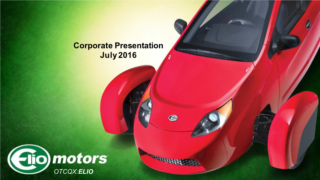 Elio Motors, Inc