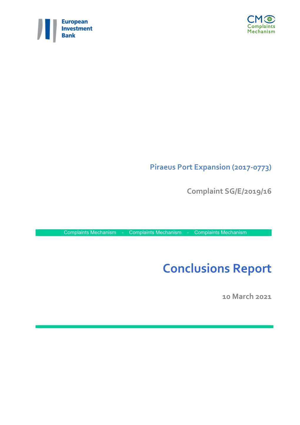 Piraeus Port Expansion (2017-0773)