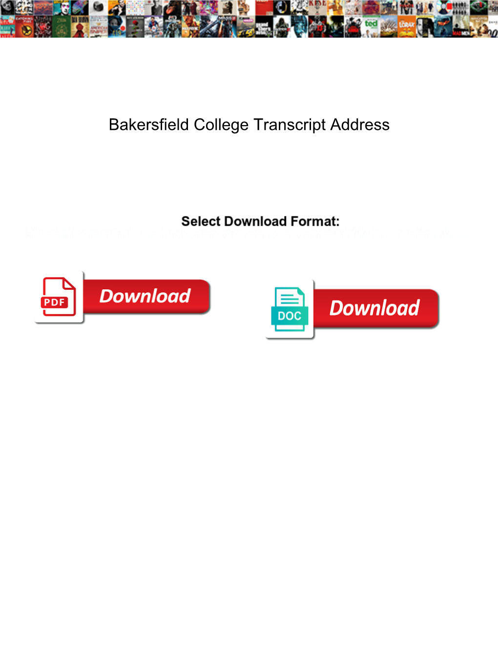 Bakersfield College Transcript Address