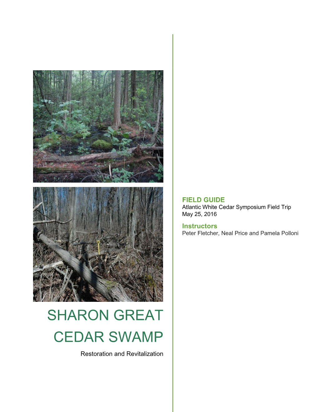 Cedar Swamp Field Trip Guide