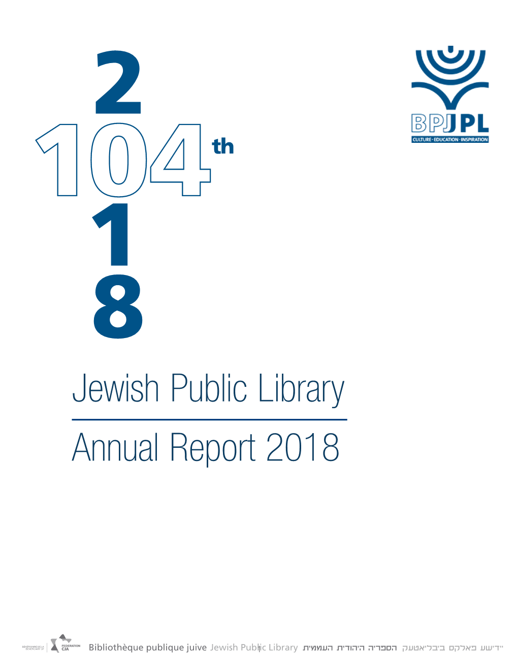 Jewish Public Library Annual Report 2018