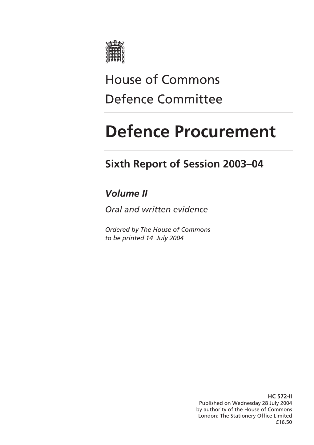 Defence Procurement