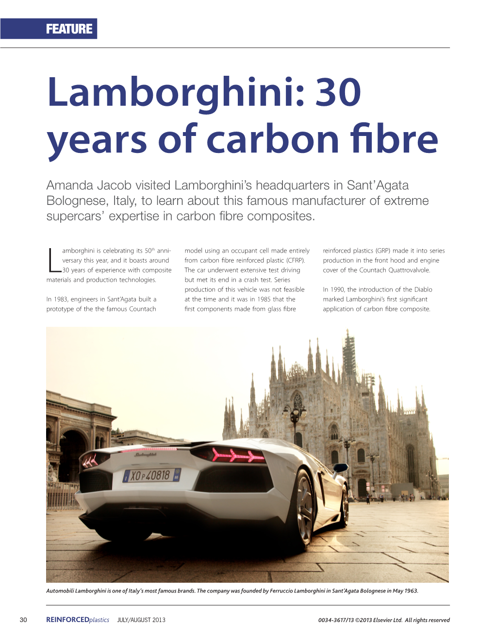 Lamborghini: 30 Years of Carbon Fibre
