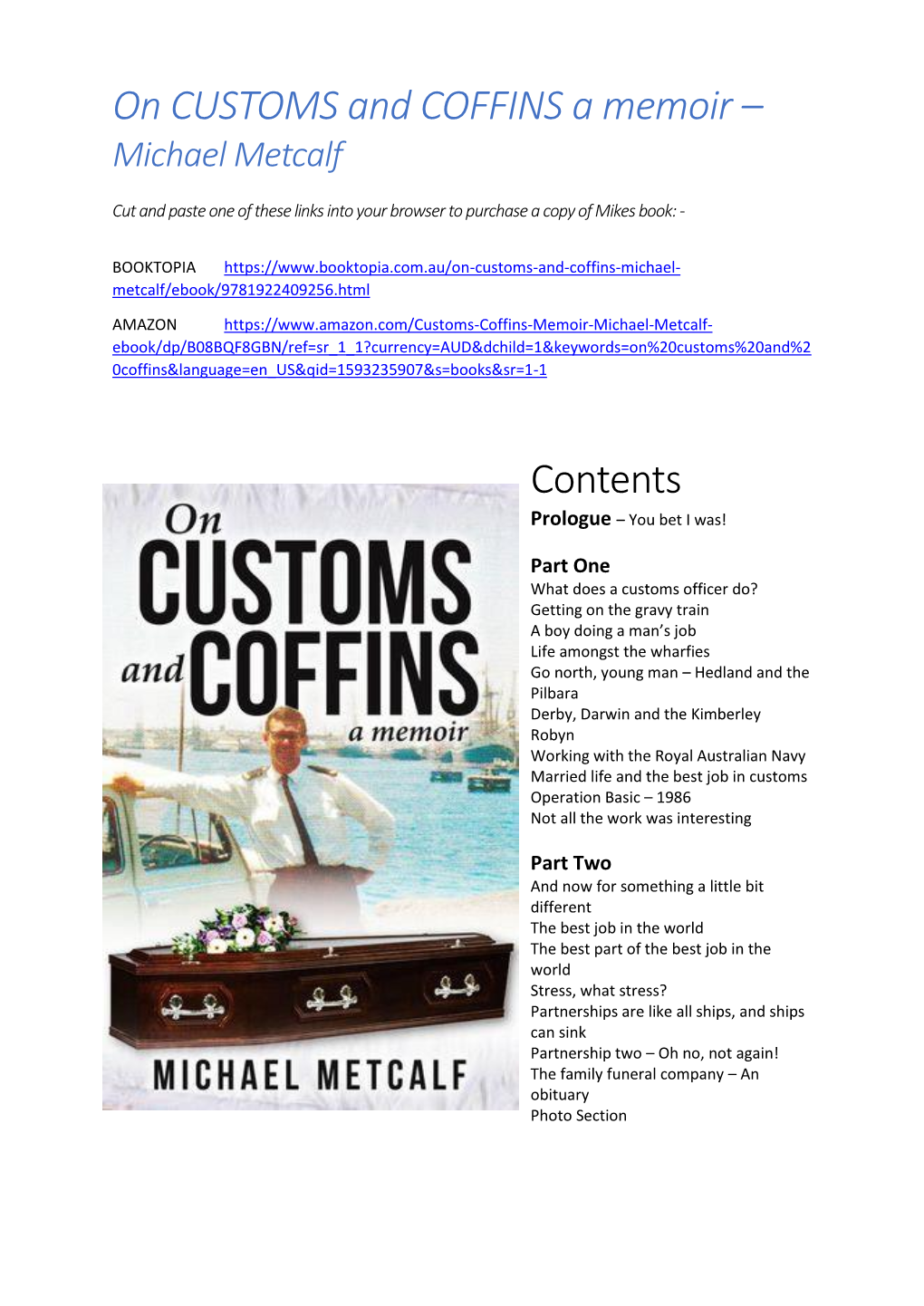 On CUSTOMS & COFFINS