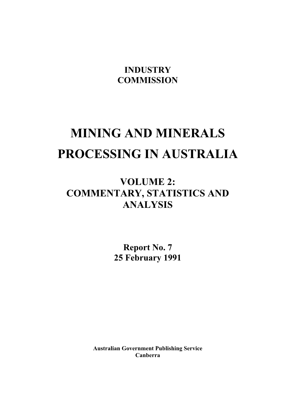 Volume 2: Commentary, Statistics and Analysis