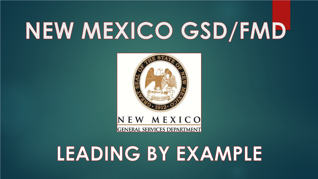 Green Building Initiatives- NM General Services Department