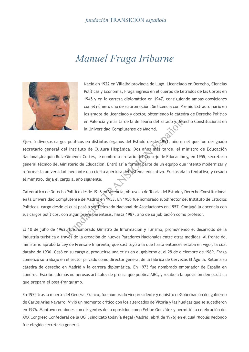 Manuel Fraga Iribarne