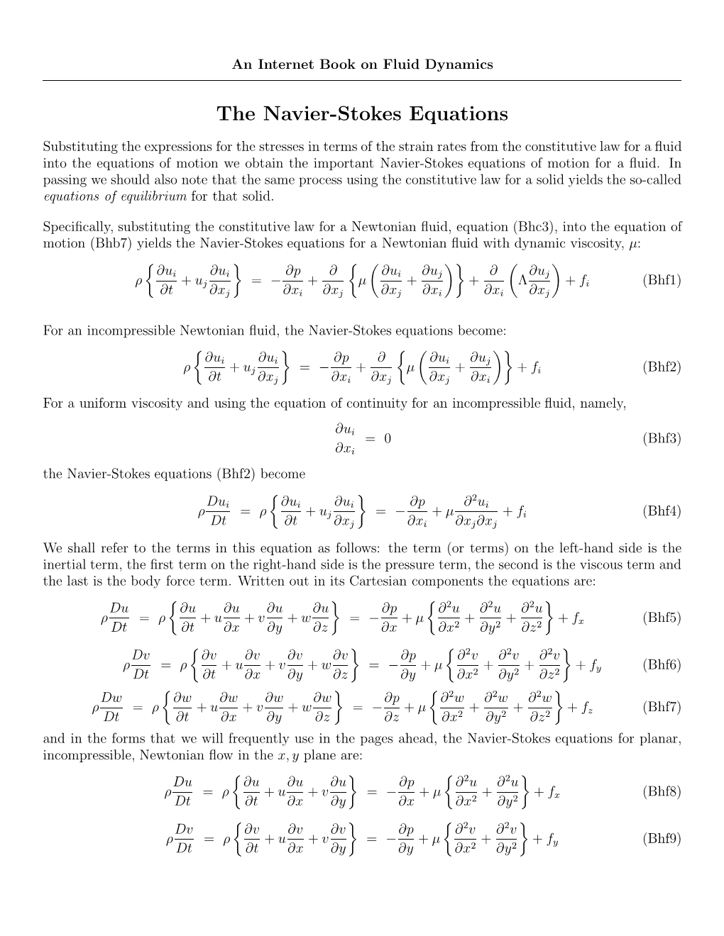 The Navier-Stokes Equations