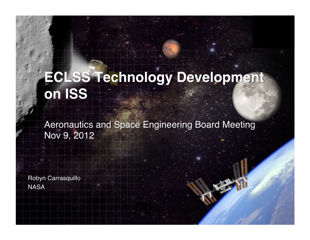 ECLSS Technology Development on ISS