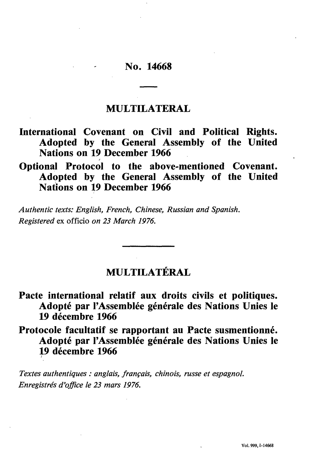 International Covenant on Civil and Political Rights