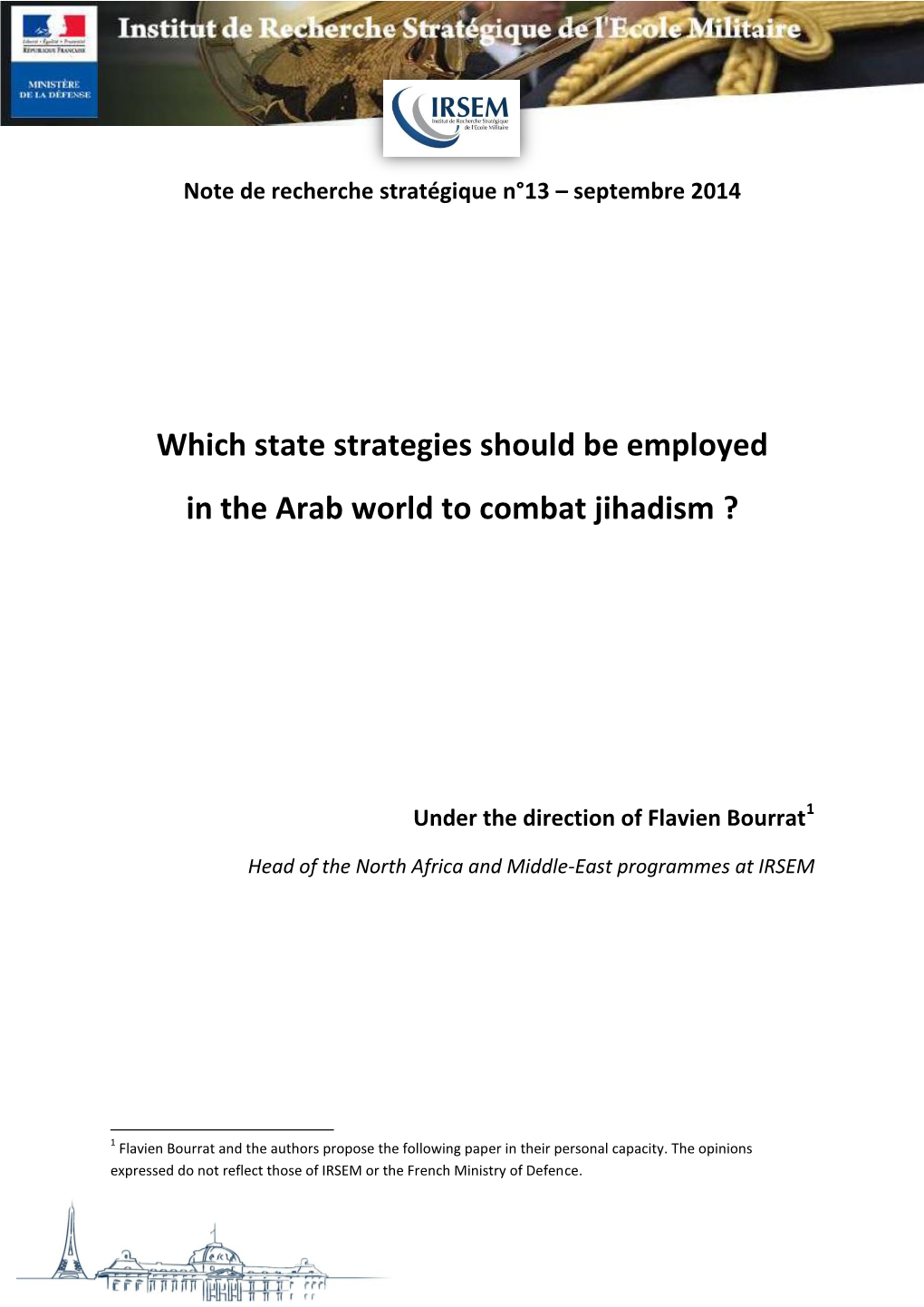 Which State Strategies Should Be Employed in the Arab World to Combat Jihadism ?
