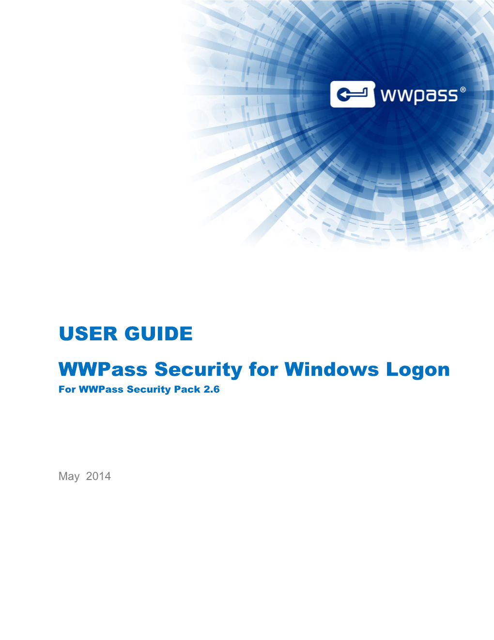 USER GUIDE Wwpass Security for Windows Logon for Wwpass Security Pack 2.6