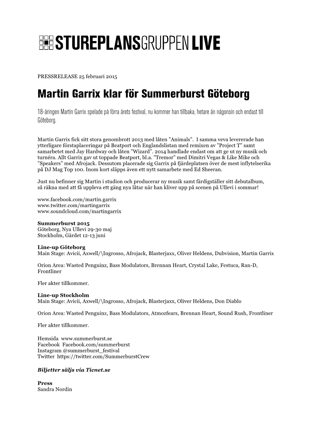 Martin Garrix Till Summerburst PM20150225