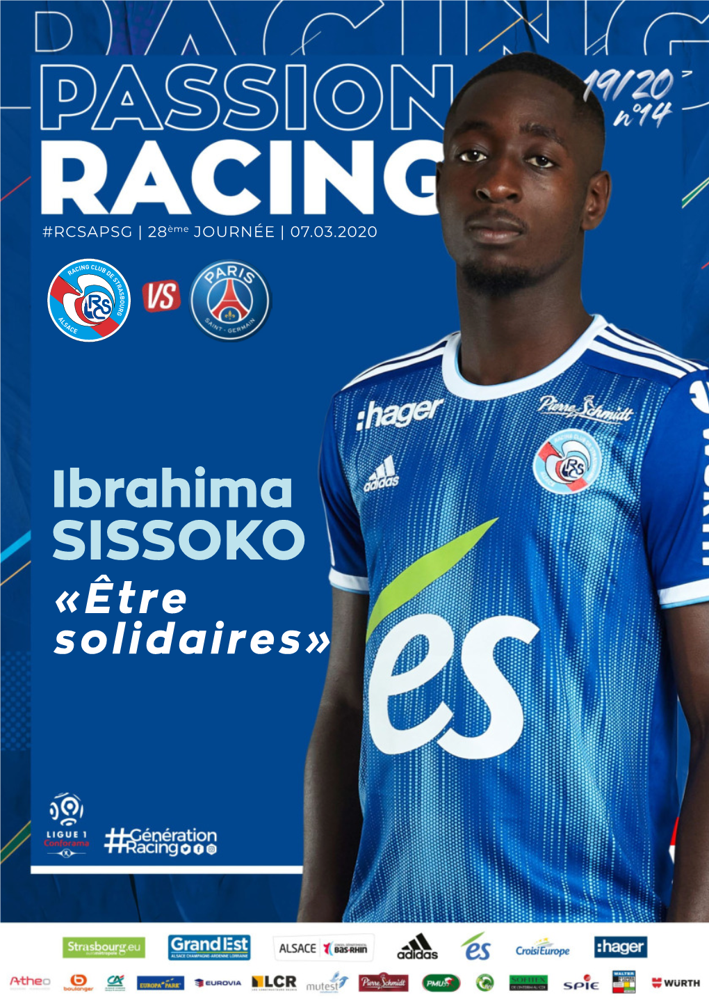 SISSOKO «Être Solidaires» Boulanger, Sponsor Ofﬁciel ﬁer D’Être Partenaire Ofﬁciel Du Racing