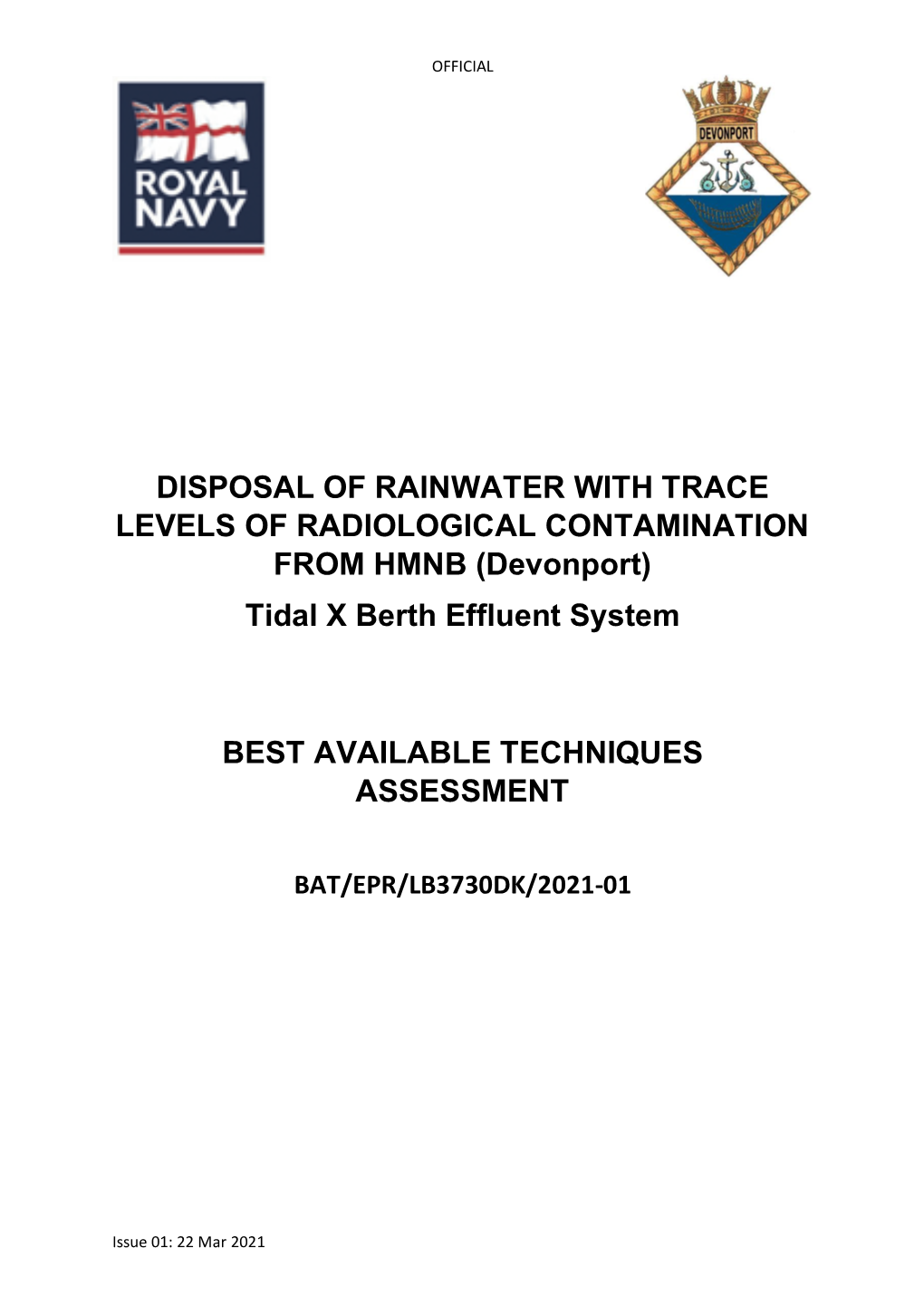 Devonport) Tidal X Berth Effluent System