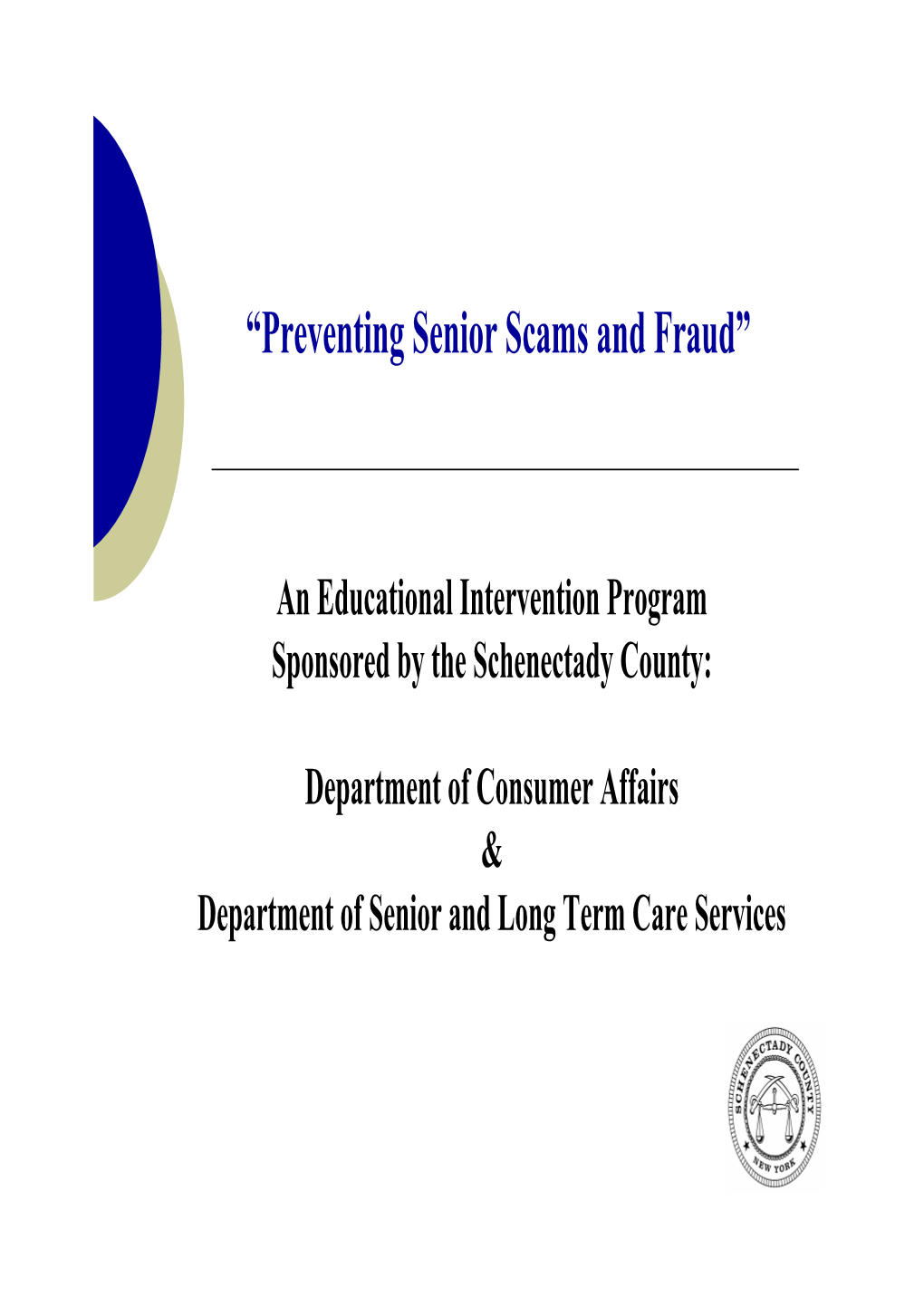 Preventing Fraud & Scams