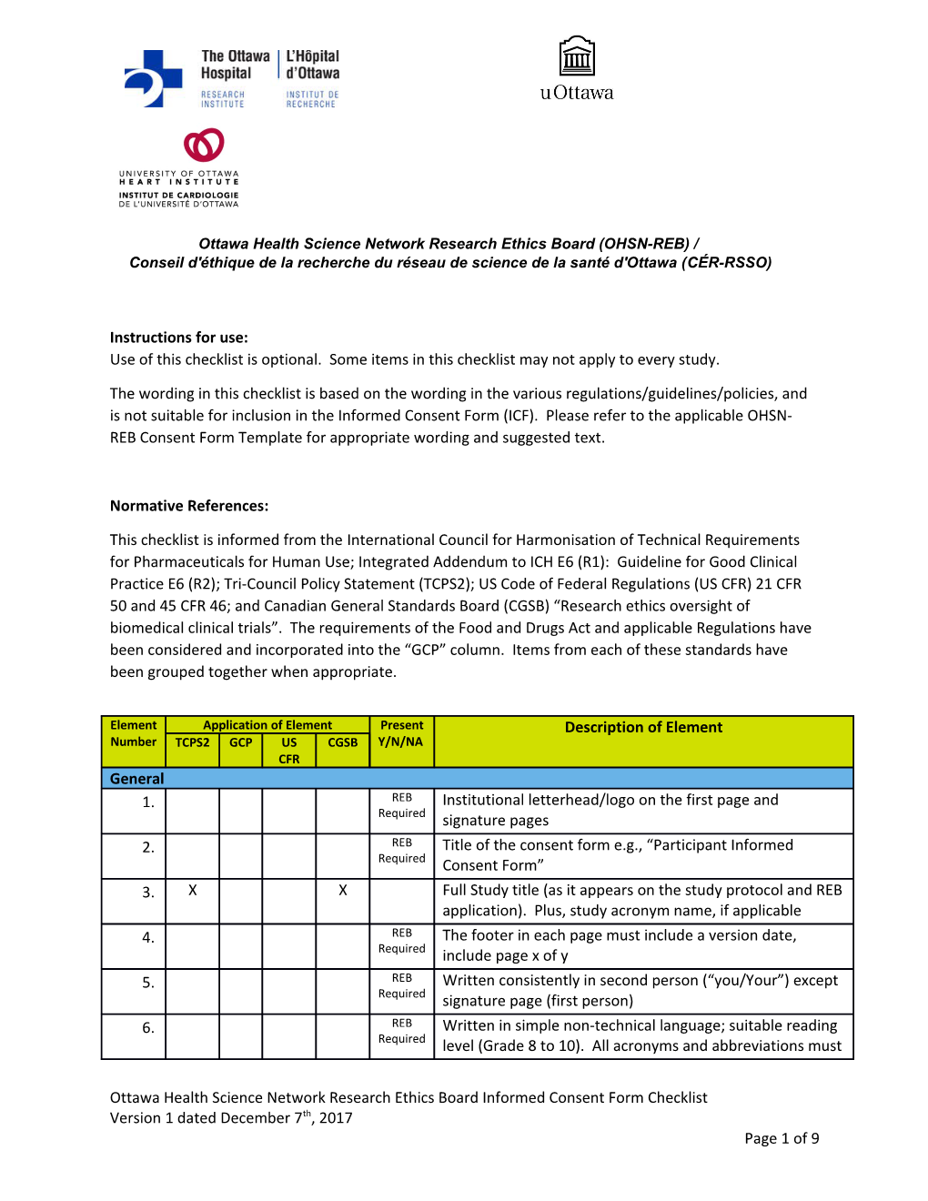 Ottawa Health Science Network Research Ethics Board (OHSN-REB)