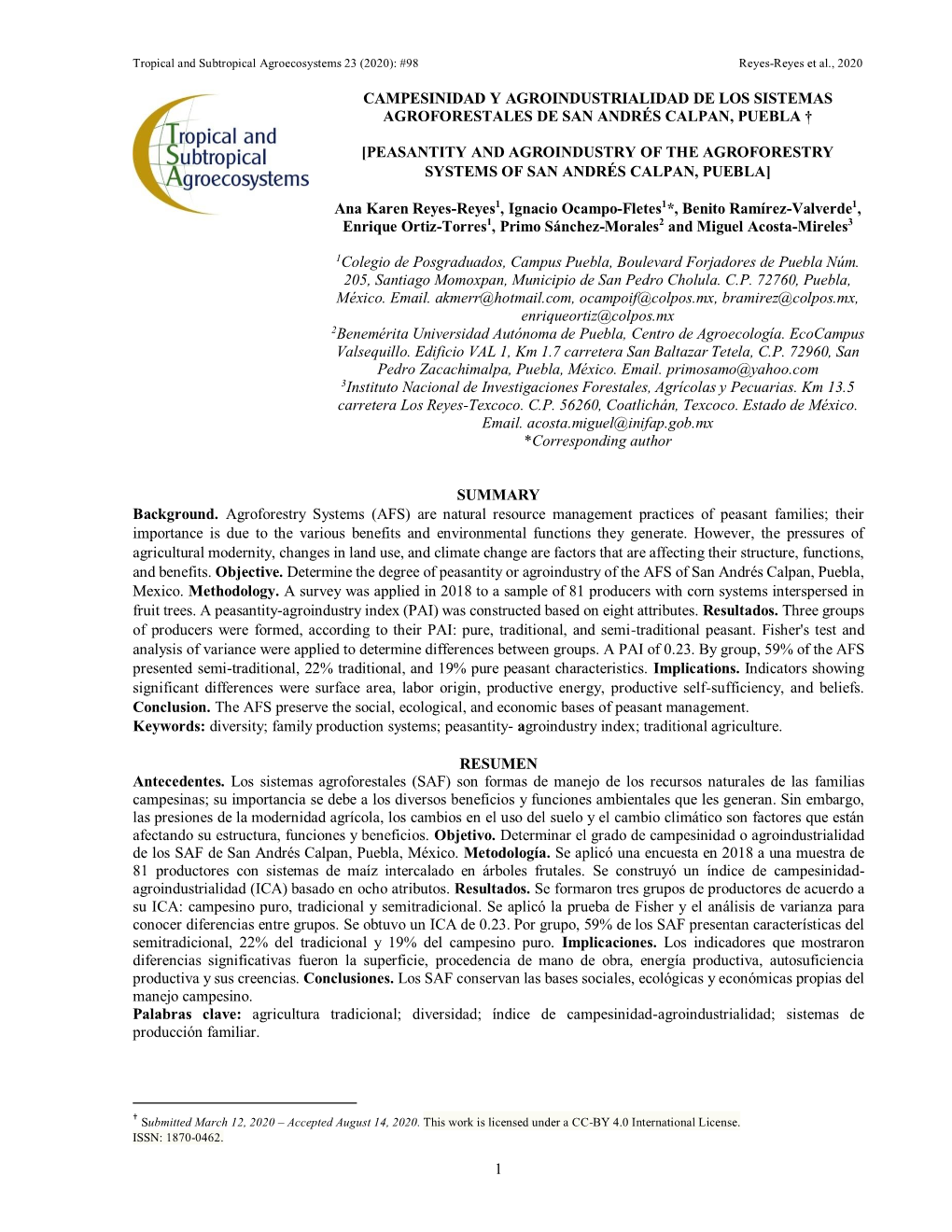 1 Campesinidad Y Agroindustrialidad De Los