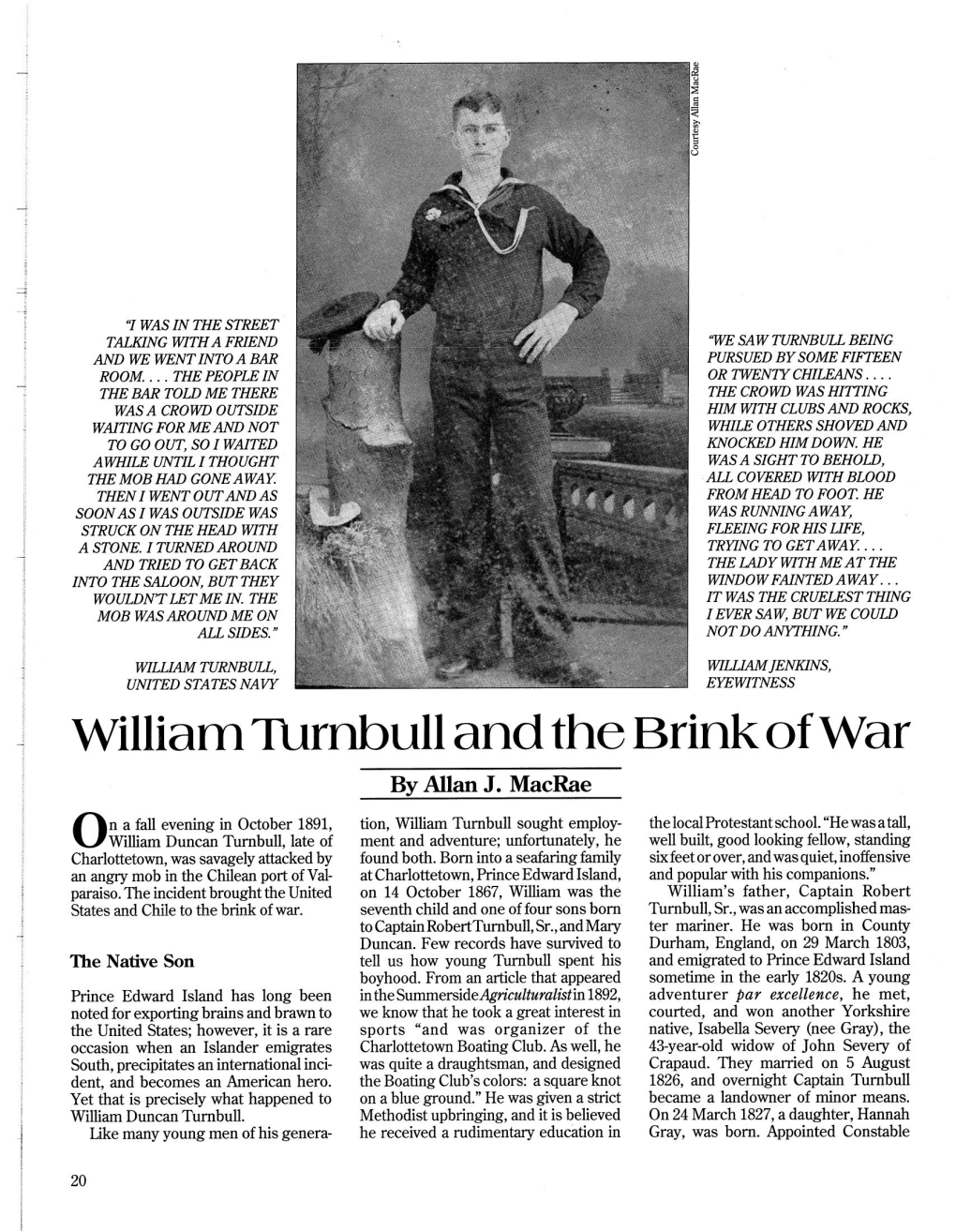 William Turnbull and the Brink of War by Allan J, Macrae