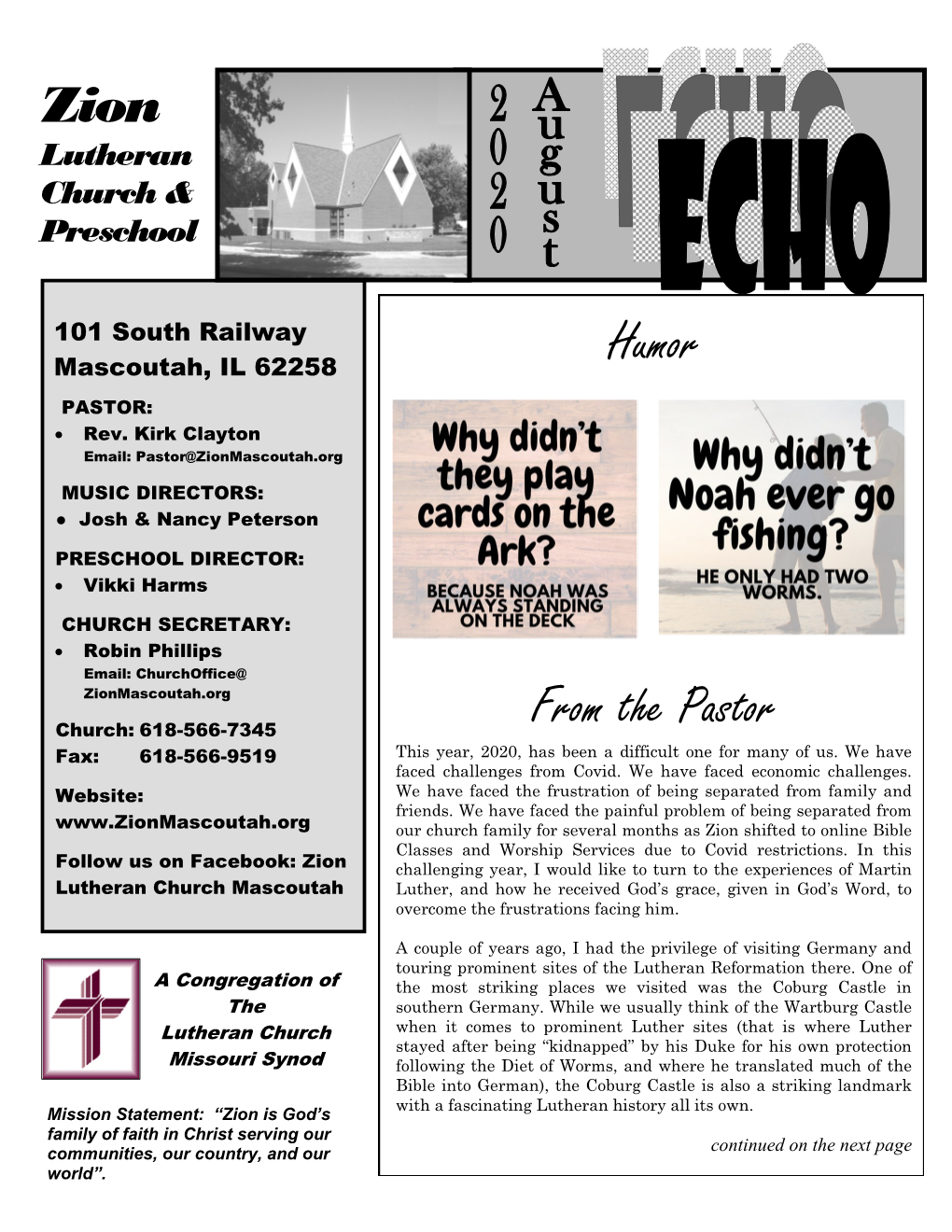 Zion Echo August 2020