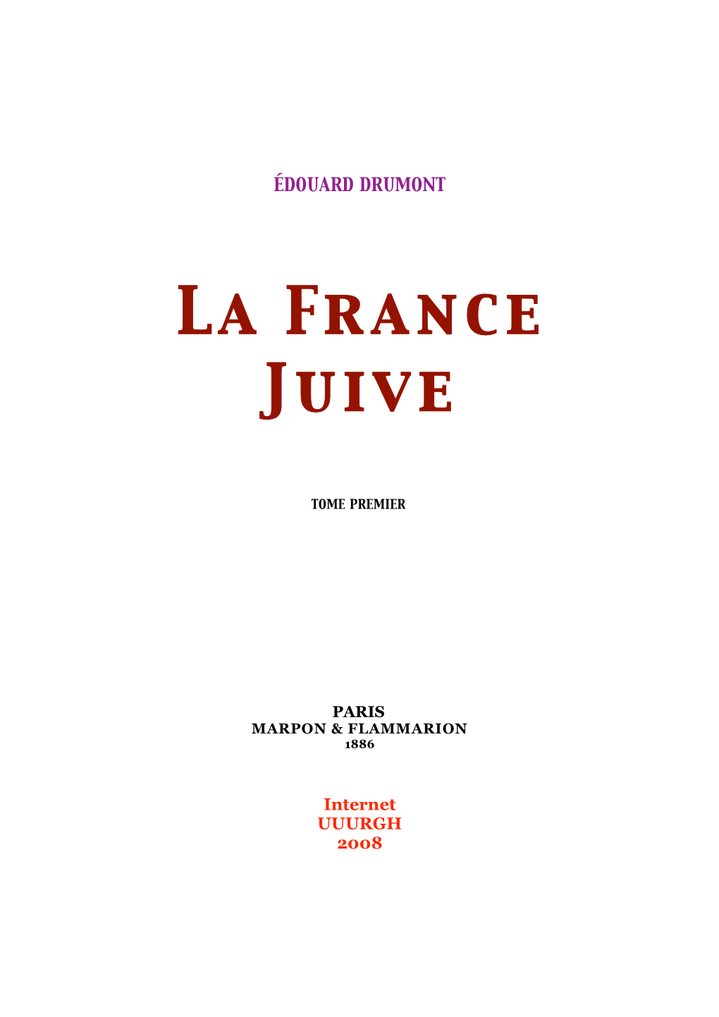 La France Juive