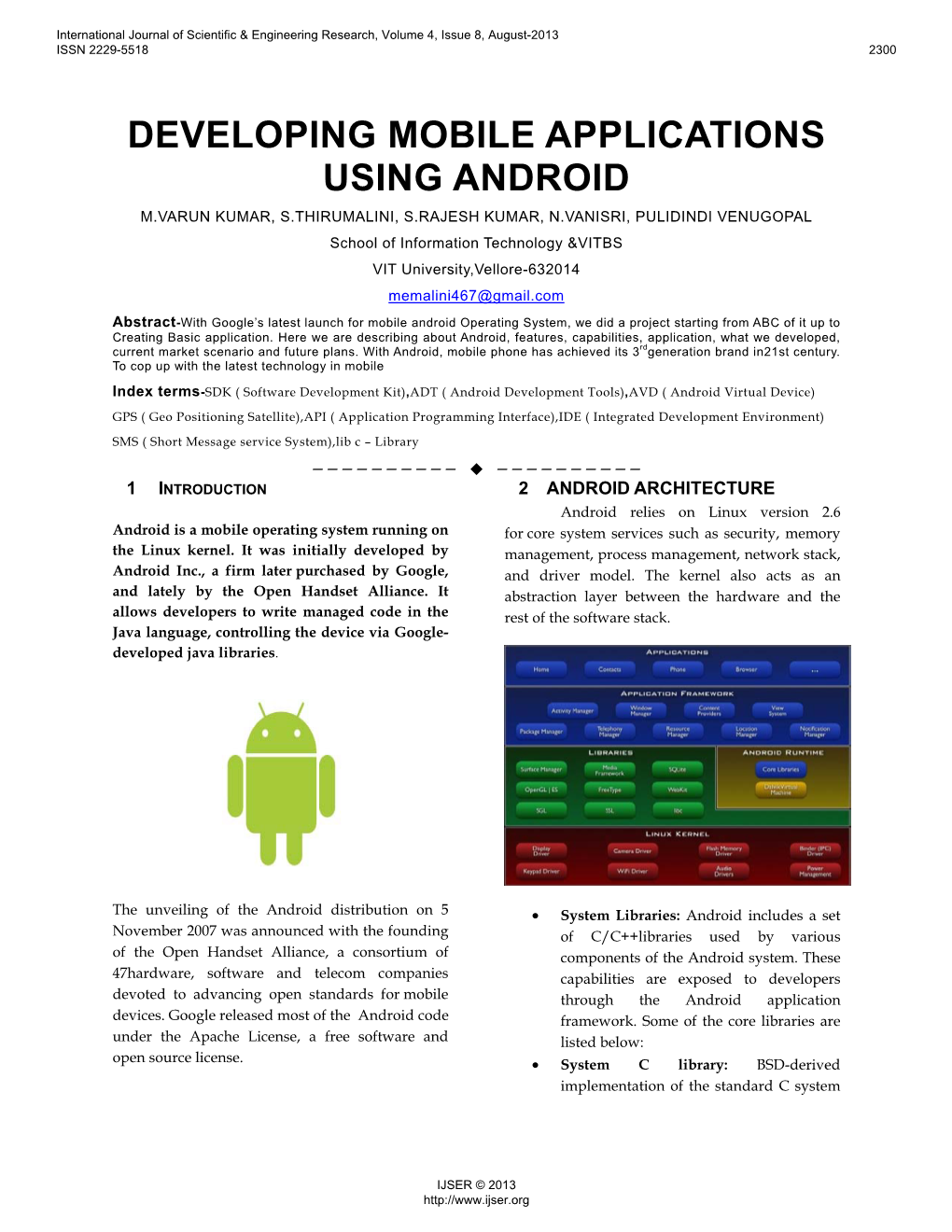 Developing Mobile Applications Using Android