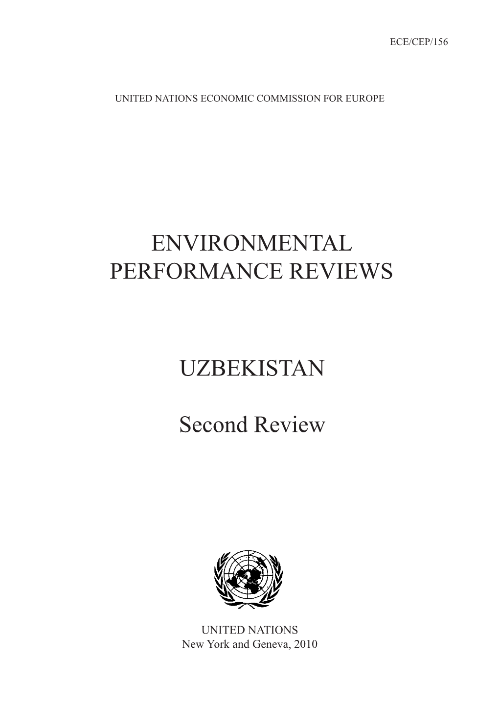 ENVIRONMENTAL PERFORMANCE REVIEWS UZBEKISTAN Second