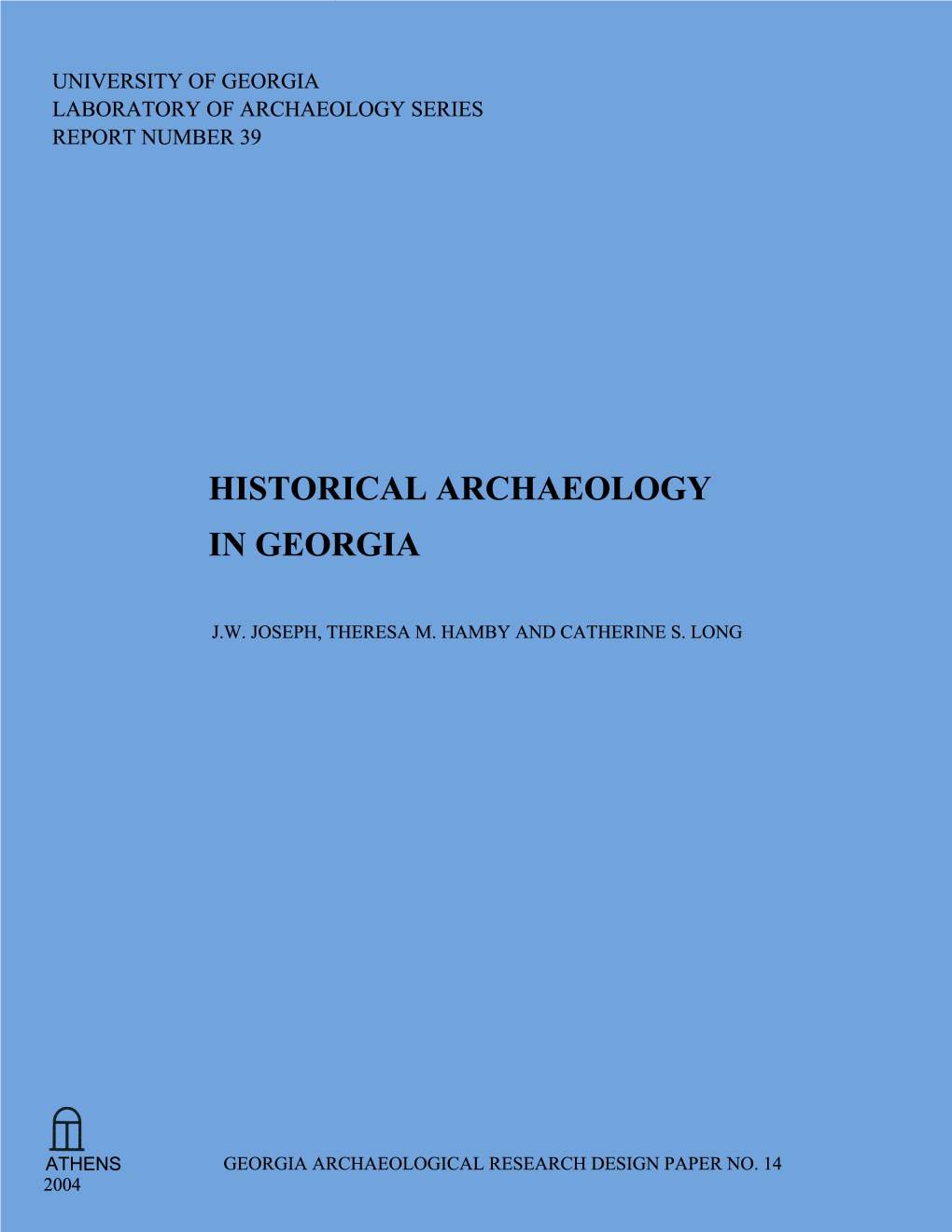 Historical Archaeology in Georgia