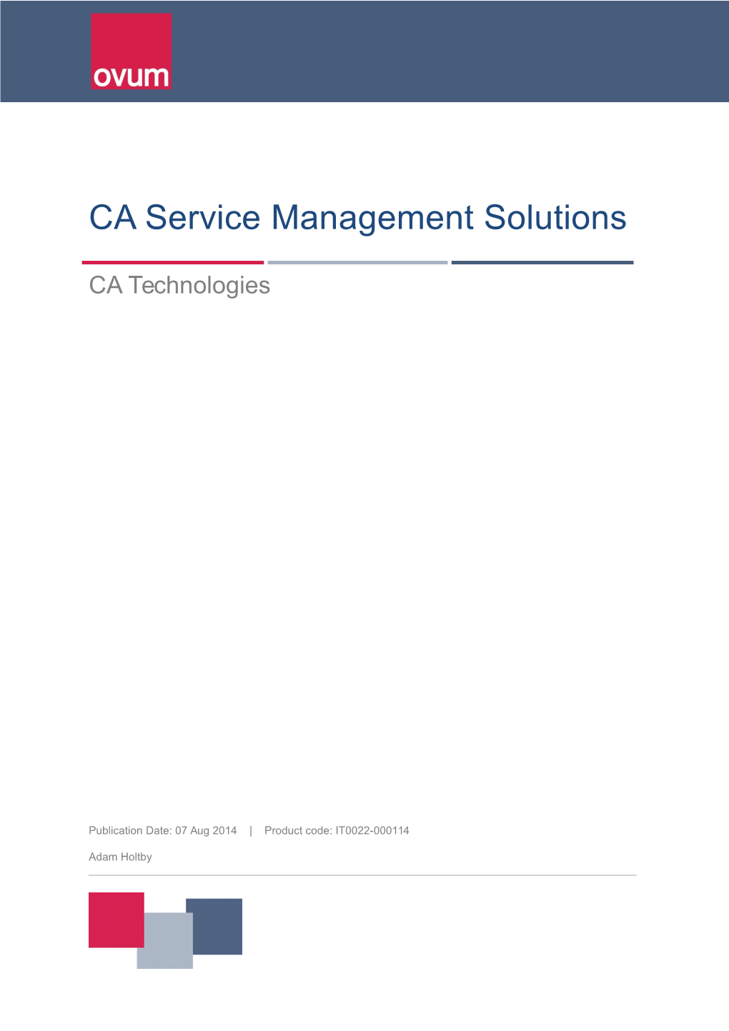 CA Service Management Solutions