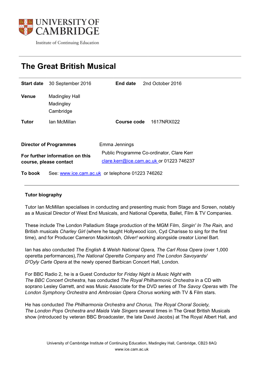 The Great British Musical