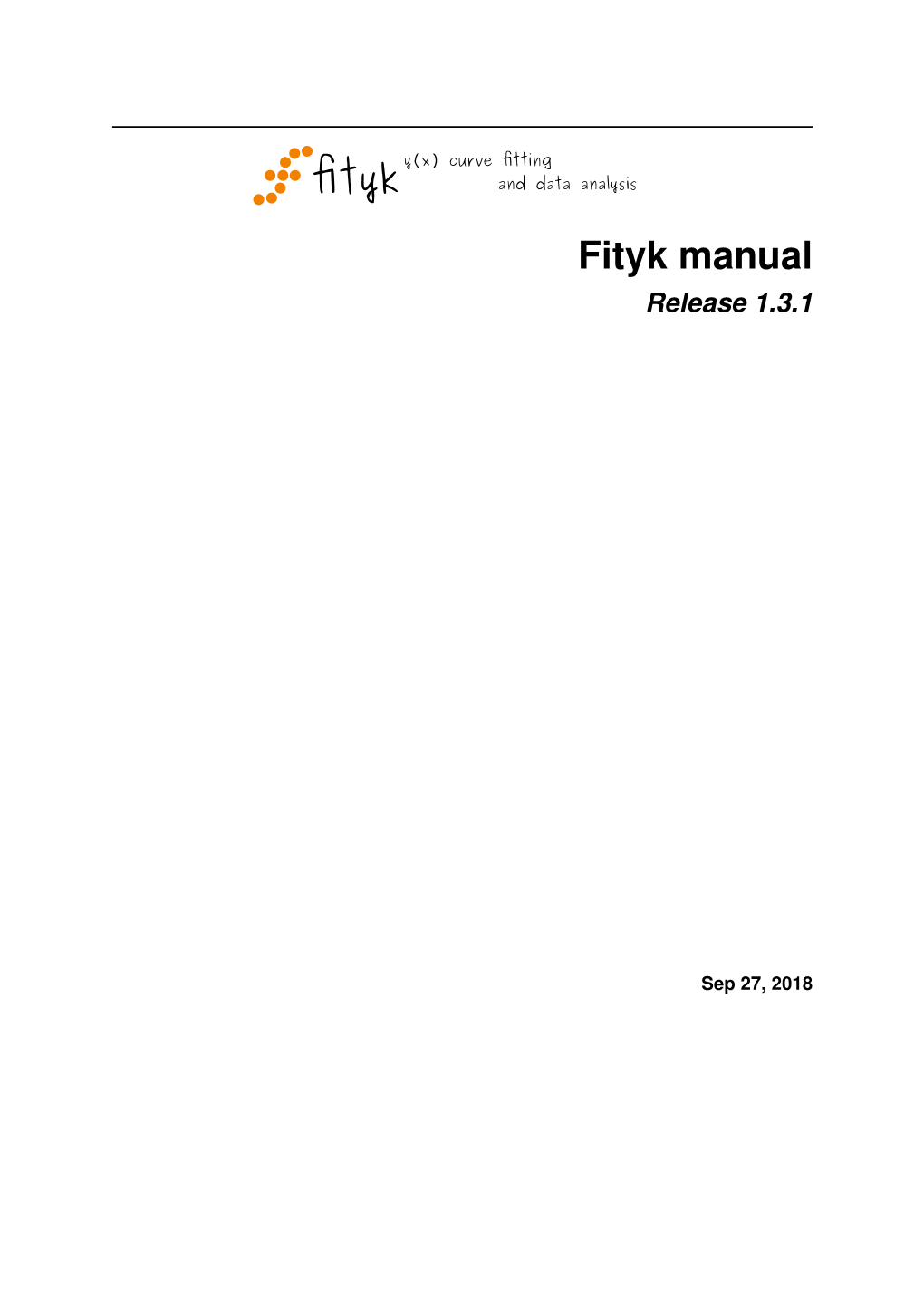 Fityk Manual Release 1.3.1