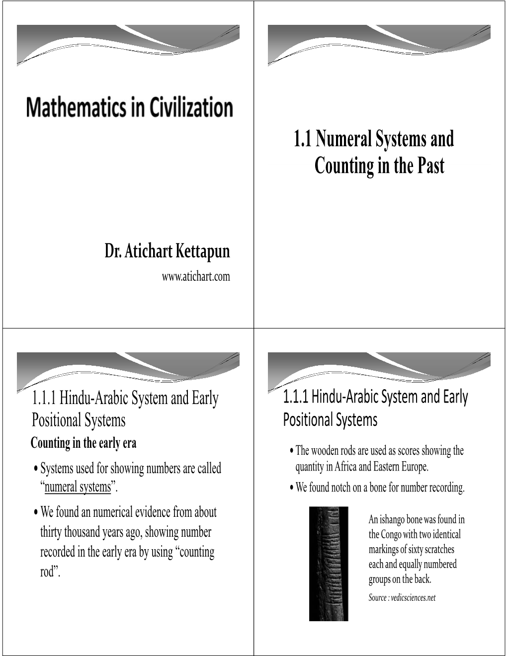 1.1 Numeral Systems and Counting in the Past