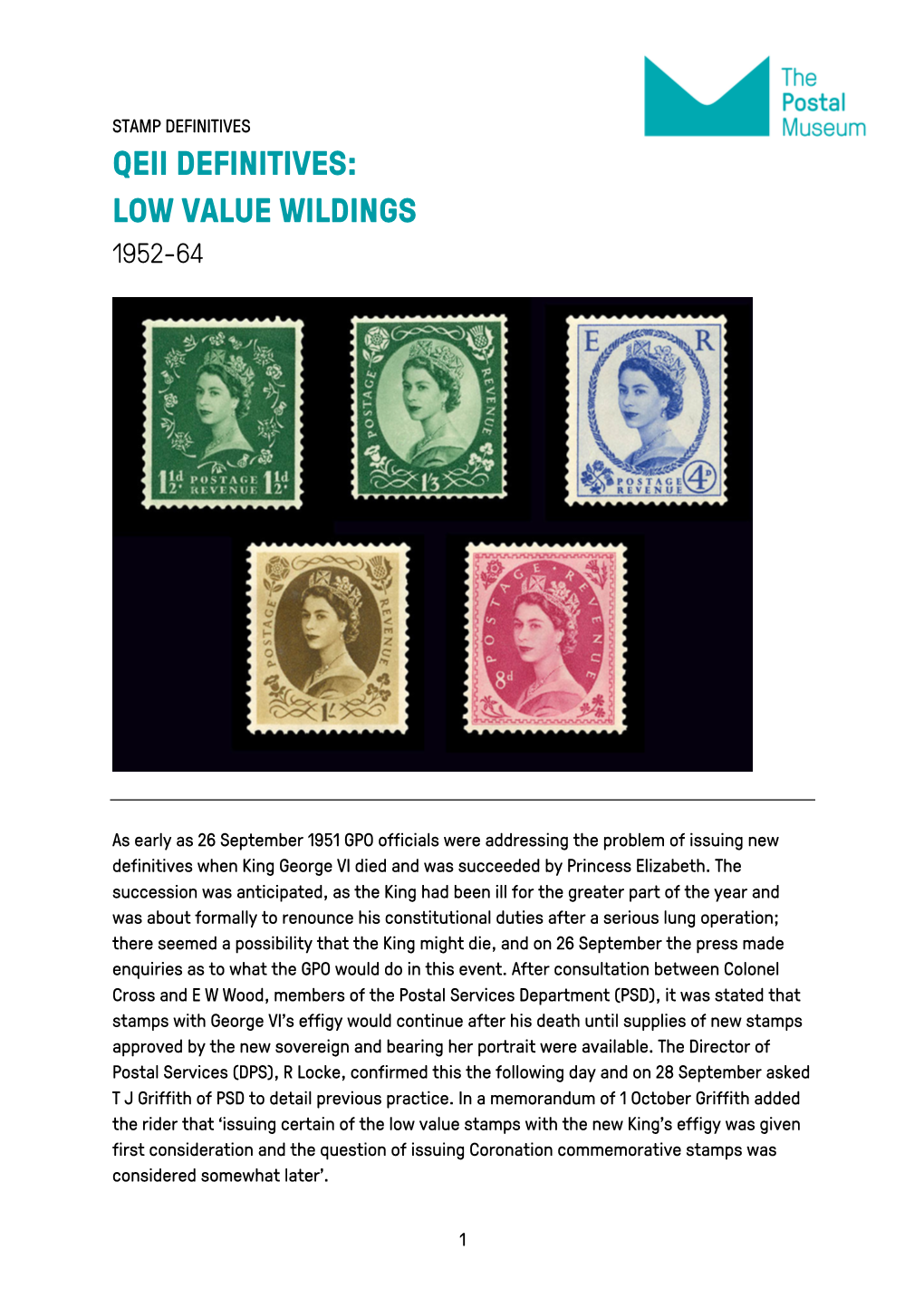Qeii Definitives: Low Value Wildings 1952-64