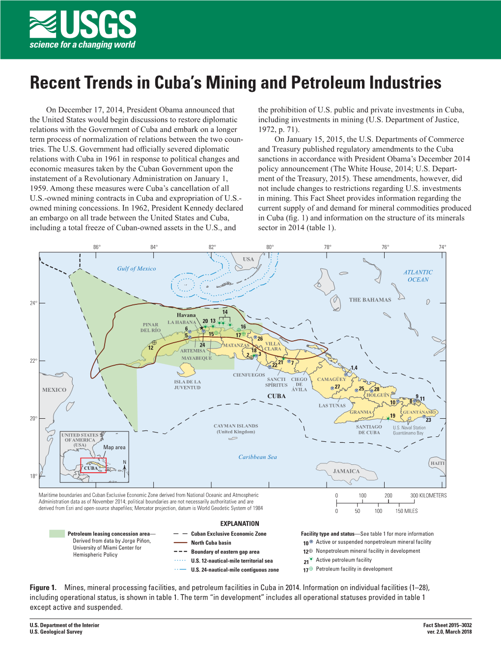 Recent Trends in Cuba's Mining and Petroleum Industries