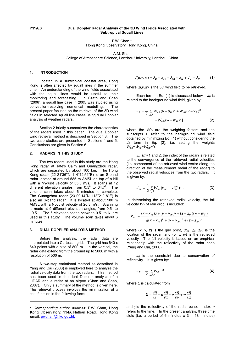 Experimental Use of a Weather Buoy in Wind Shear Monitoring at The